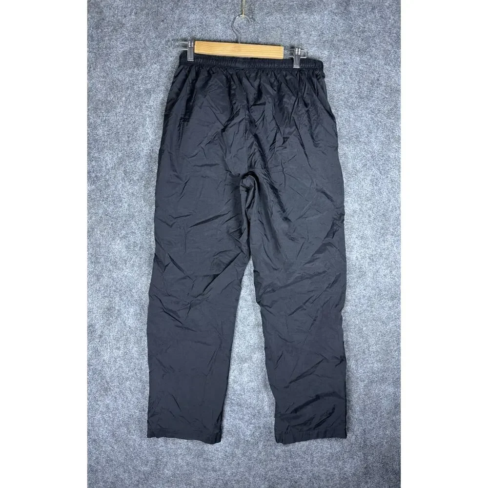 Vintage Adidas Track Pants Mens Medium Black Windbreaker Wind Pants 90s Y2K